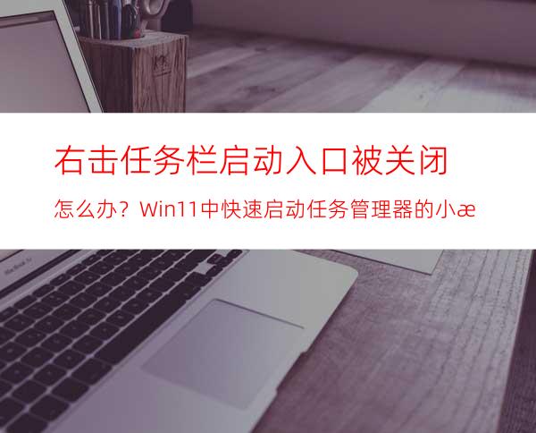 右击任务栏启动入口被关闭怎么办？Win11中快速启动任务管理器的小技巧