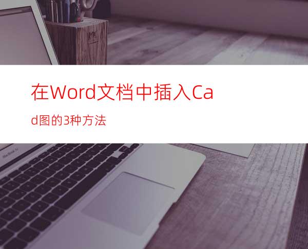 在Word文档中插入Cad图的3种方法