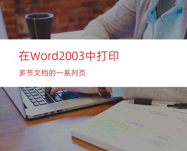 在Word2003中打印多节文档的一系列页