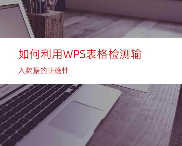 如何利用WPS表格检测输入数据的正确性