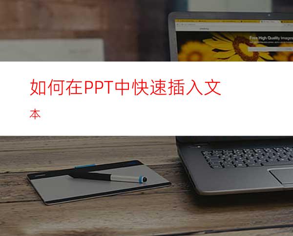 如何在PPT中快速插入文本