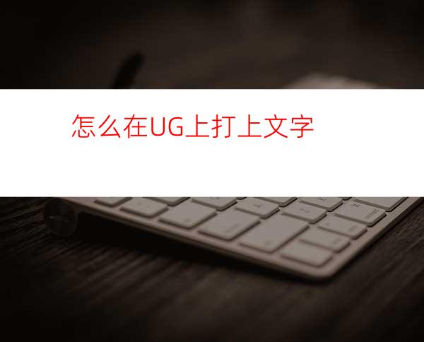 怎么在UG上打上文字