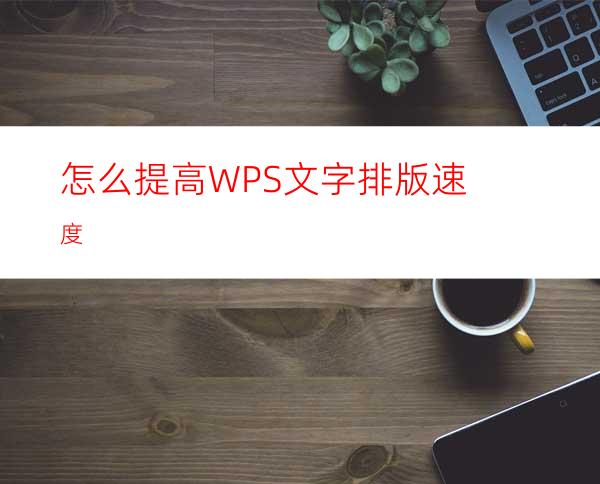 怎么提高WPS文字排版速度