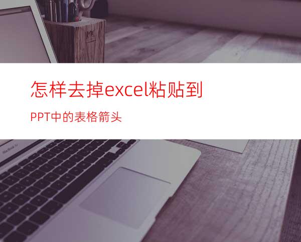 怎样去掉excel粘贴到PPT中的表格箭头