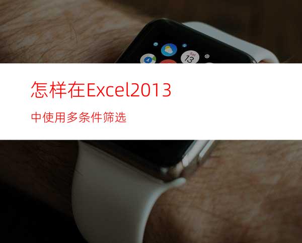 怎样在Excel2013中使用多条件筛选