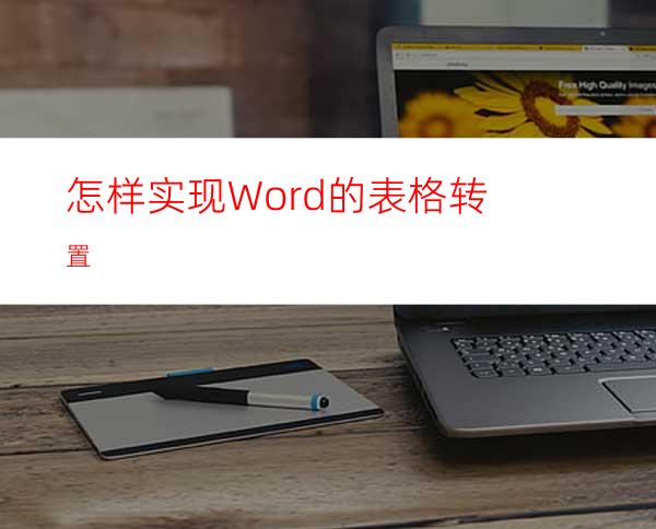 怎样实现Word的表格转置