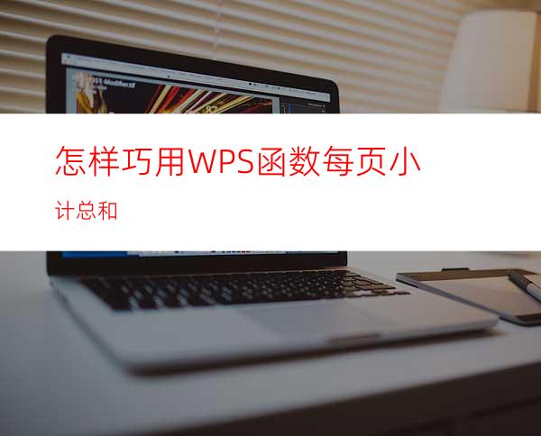 怎样巧用WPS函数每页小计总和