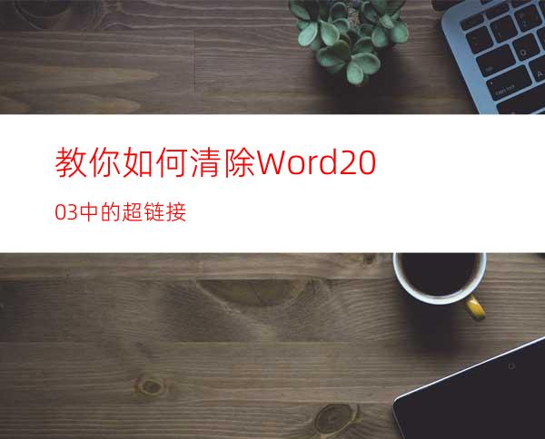 教你如何清除Word2003中的超链接