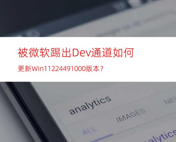 被微软踢出Dev通道如何更新Win1122449.1000版本？