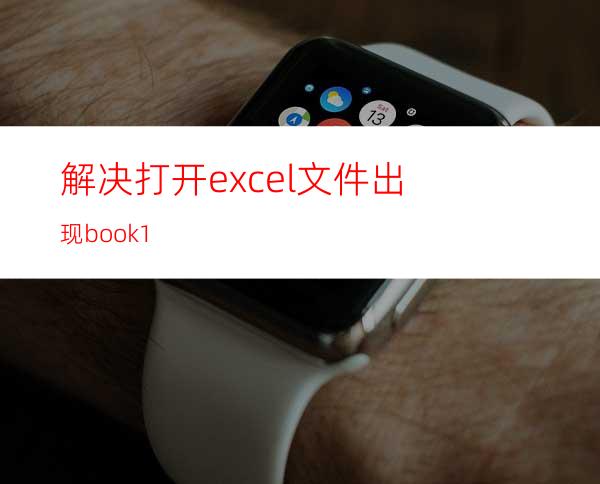 解决打开excel文件出现book1