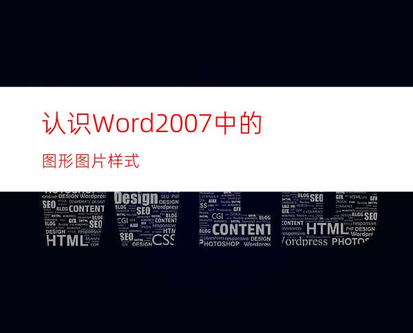 认识Word2007中的图形图片样式