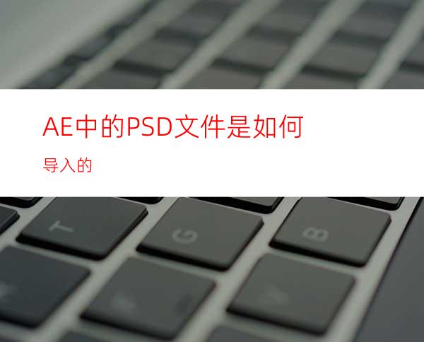 AE中的PSD文件是如何导入的