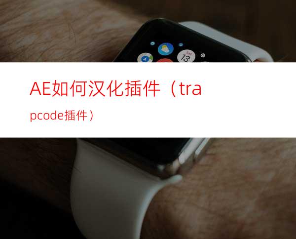AE如何汉化插件（trapcode插件）