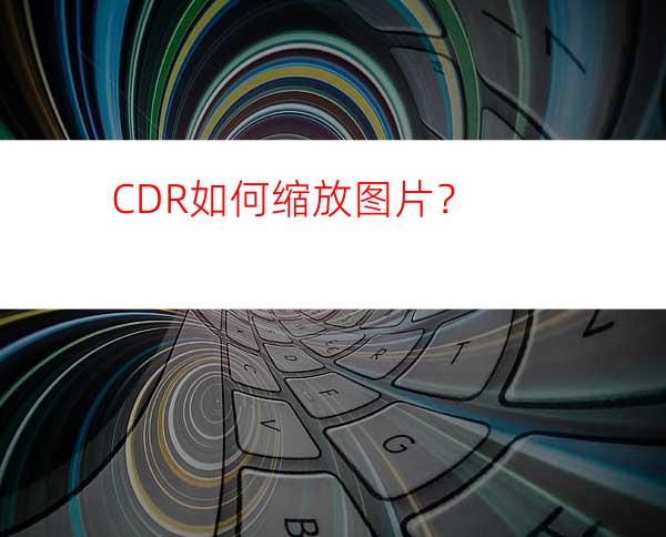 CDR如何缩放图片？