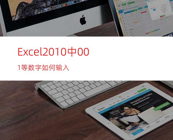 Excel2010中001等数字如何输入