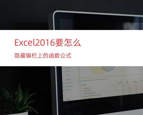 Excel2016要怎么隐藏辑栏上的函数公式