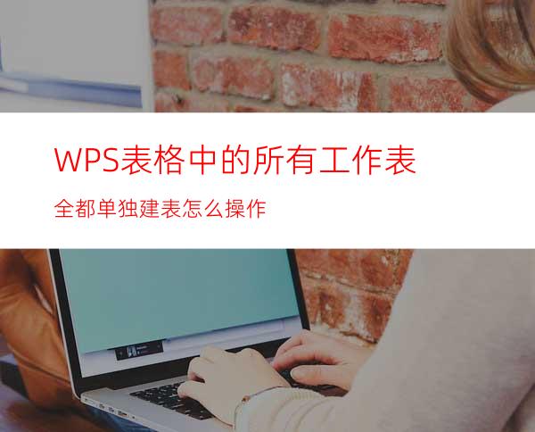 WPS表格中的所有工作表全都单独建表怎么操作