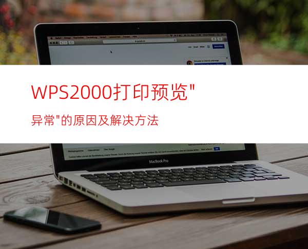 WPS2000打印预览