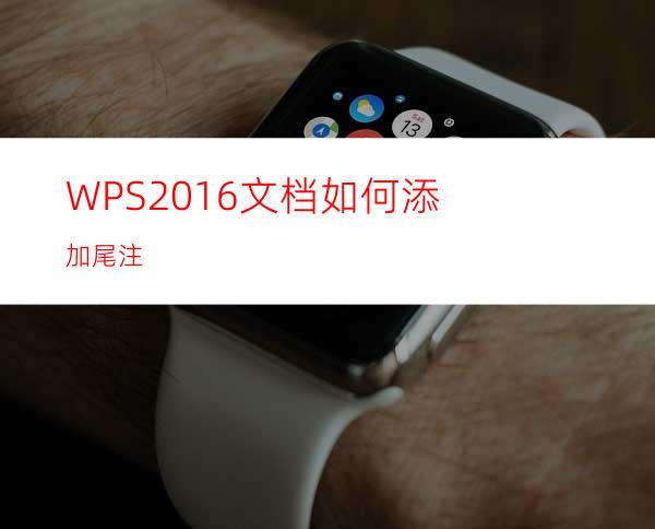 WPS2016文档如何添加尾注?