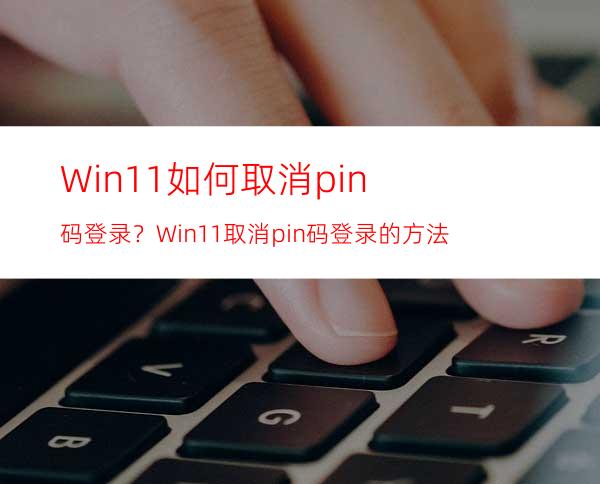 Win11如何取消pin码登录？Win11取消pin码登录的方法