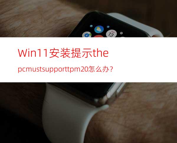 Win11安装提示thepcmustsupporttpm2.0怎么办？