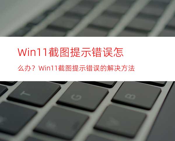 Win11截图提示错误怎么办？Win11截图提示错误的解决方法