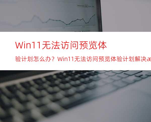 Win11无法访问预览体验计划怎么办？Win11无法访问预览体验计划解决方法