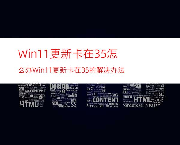 Win11更新卡在35%怎么办Win11更新卡在35%的解决办法