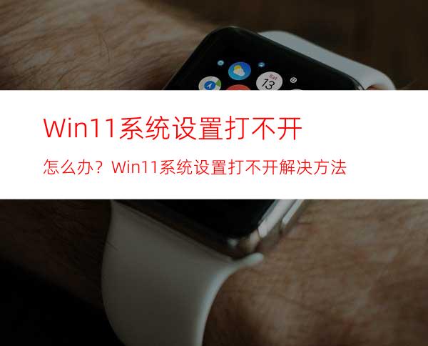 Win11系统设置打不开怎么办？Win11系统设置打不开解决方法