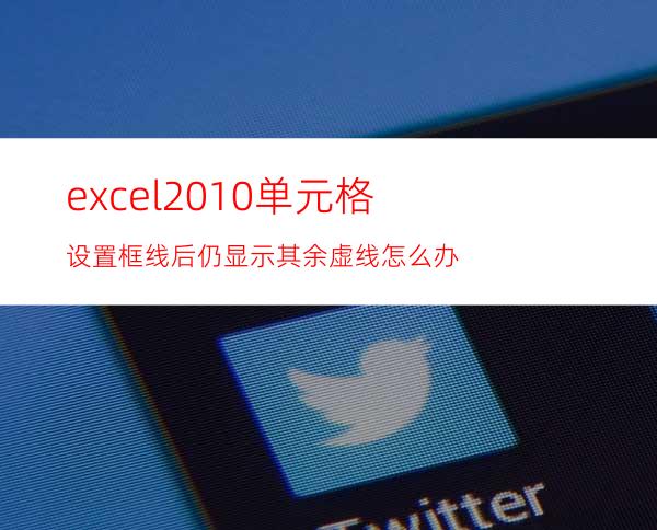 excel2010单元格设置框线后仍显示其余虚线怎么办?