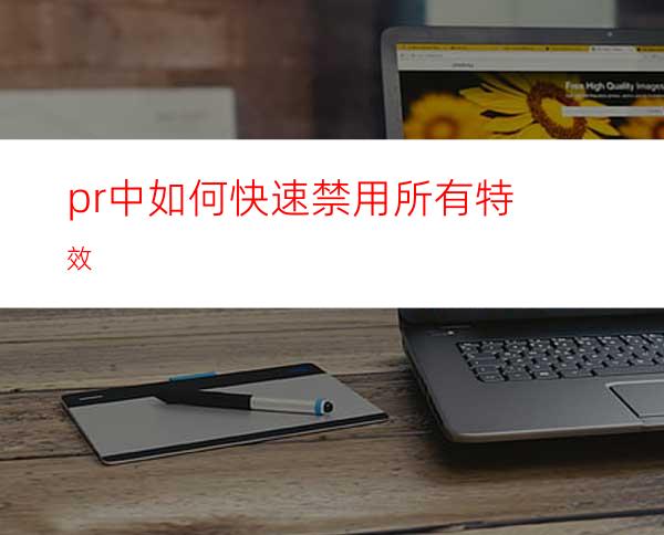 pr中如何快速禁用所有特效