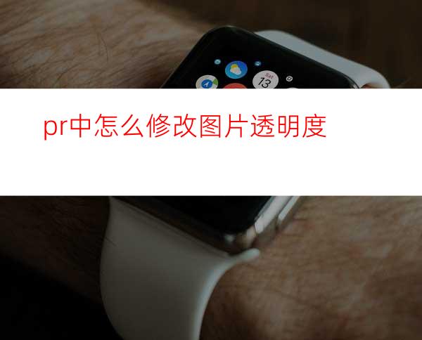 pr中怎么修改图片透明度