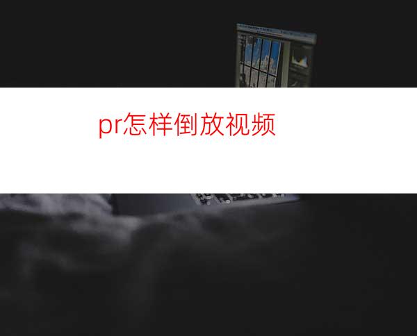 pr怎样倒放视频