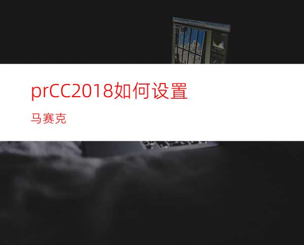 prCC2018如何设置马赛克