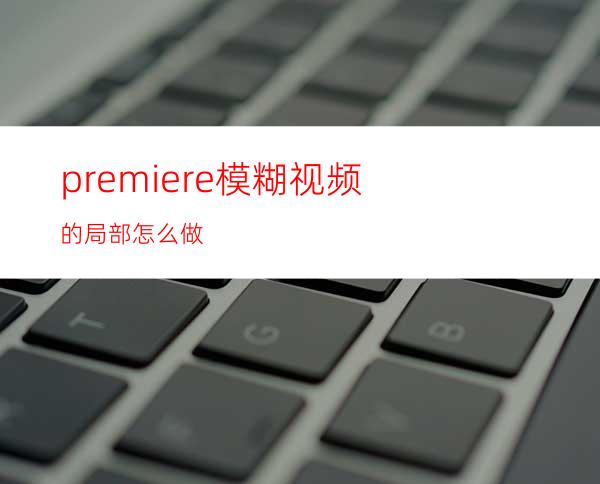 premiere模糊视频的局部怎么做