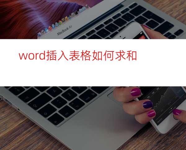 word插入表格如何求和