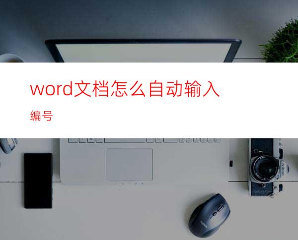 word文档怎么自动输入编号