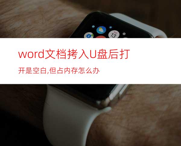 word文档拷入U盘后打开是空白,但占内存怎么办