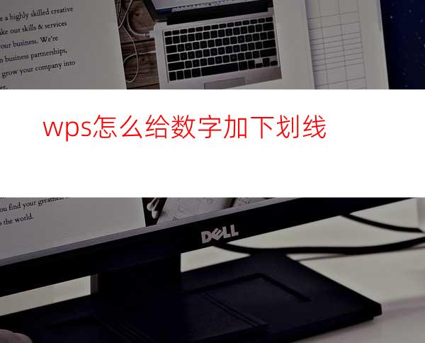 wps怎么给数字加下划线