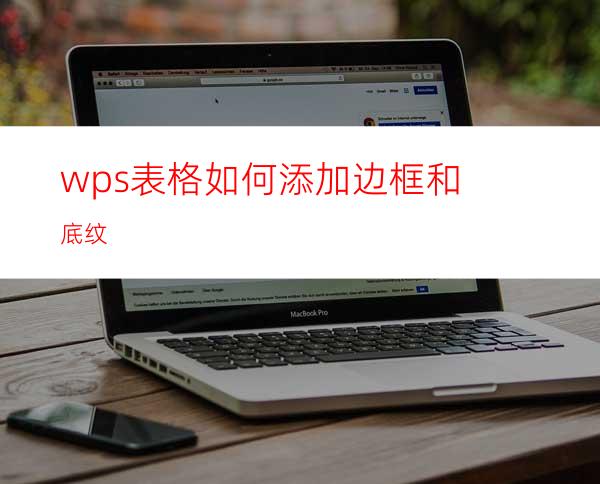 wps表格如何添加边框和底纹